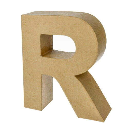 Buchstabe R aus Pappmaché