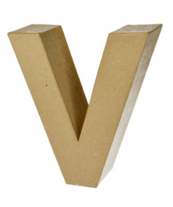 Buchstabe V aus Pappmaché