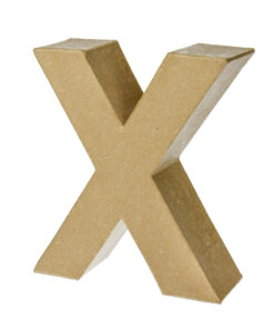 Buchstabe X aus Pappmaché