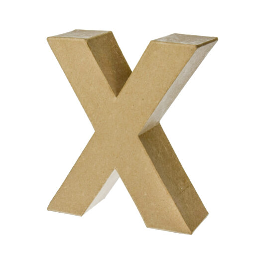 Buchstabe X aus Pappmaché