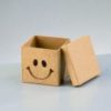 Papp-Box Smile, 7,5x7,5x7 cm, in quadratischer Form