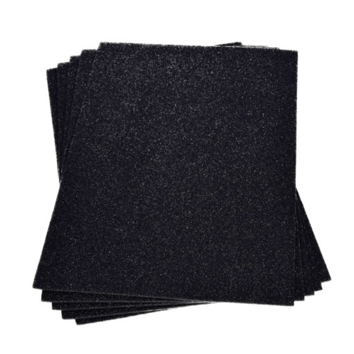 Efco Moosgummiplatte mit Glitter in schwarz