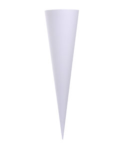 Schultüte, Rohling, rund, 70 cm in weiß