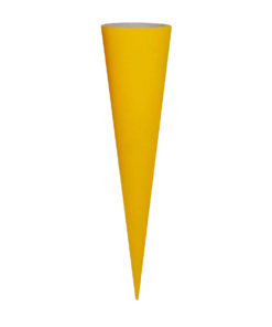 Schultüte, Rohling, rund, 70 cm in gelb