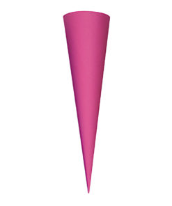 Schultüte, Rohling, rund, 70 cm in pink