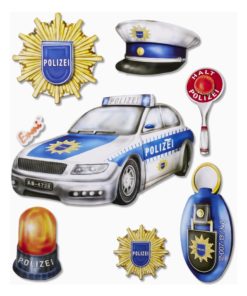 3D Sticker Polizei XXL