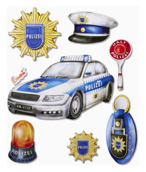 3D Sticker Polizei XXL