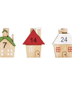 Holz-Klammern mit Haus 1-24