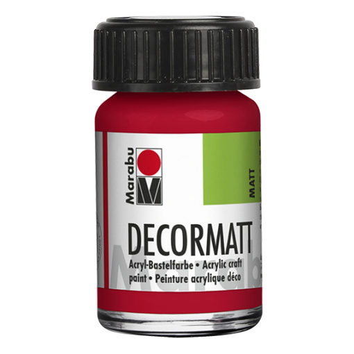 universelle Acrylfarbe Decormatt, 15ml in kirschrot