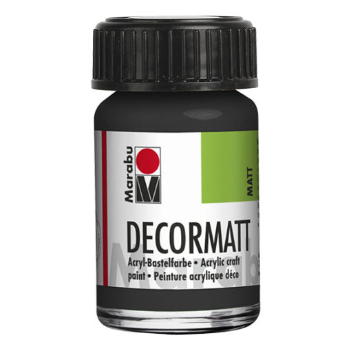 universelle Acrylfarbe Decormatt in 15ml, schwarz