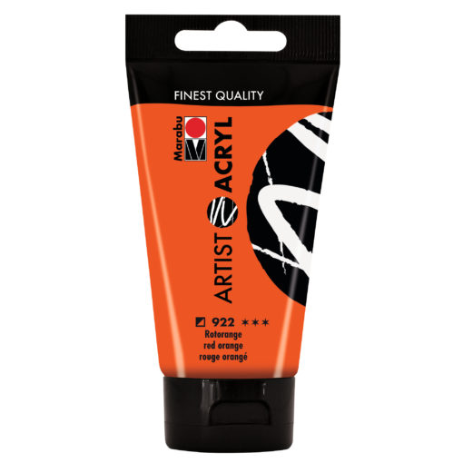 marabu artist acryl rotorange 75ml