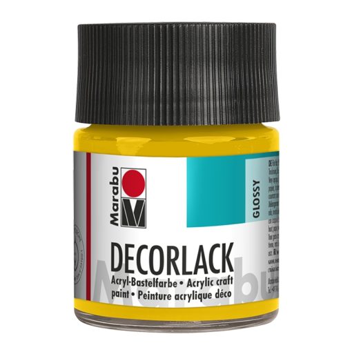 Marabu Decorlack Acryl 021 Mittelgelb 50 ml