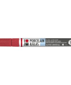 Marabu Porcelain & Glas Painter 532 Glitter-Rot 1-2 mm