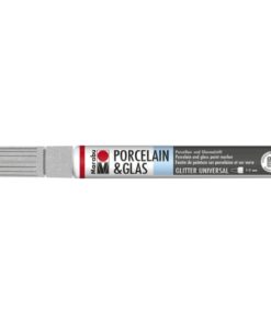 Marabu Porcelain & Glas Painter 582 Glitter-Silber 1-2 mm