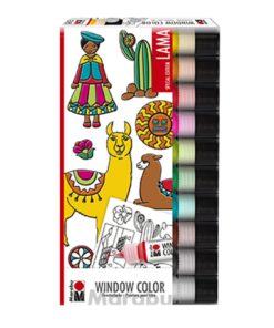 Marabu Window Color fun & fancy "Lama" 10er Set