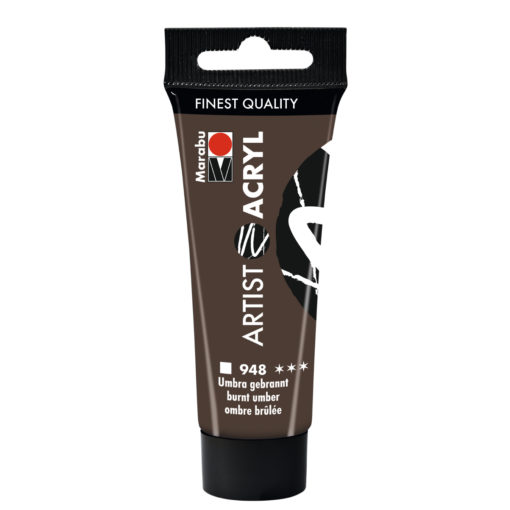 Marabu Artist Acryl in Umbra gebrannt, Acrylfarbe zum Malen