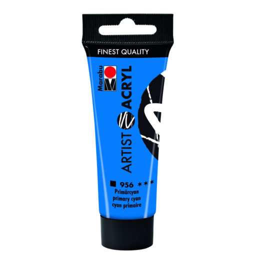 Marabu Artist Acryl, 22ml Primärcyan, Acrylfarbe zum Malen