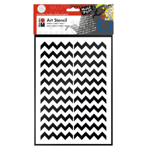 Marabu Art Stencil Schablone Chevron Pattern