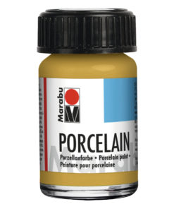 Marabu Porcelain, Porzellanmalfarbe, Metallic-Gold, 15 ml Glas