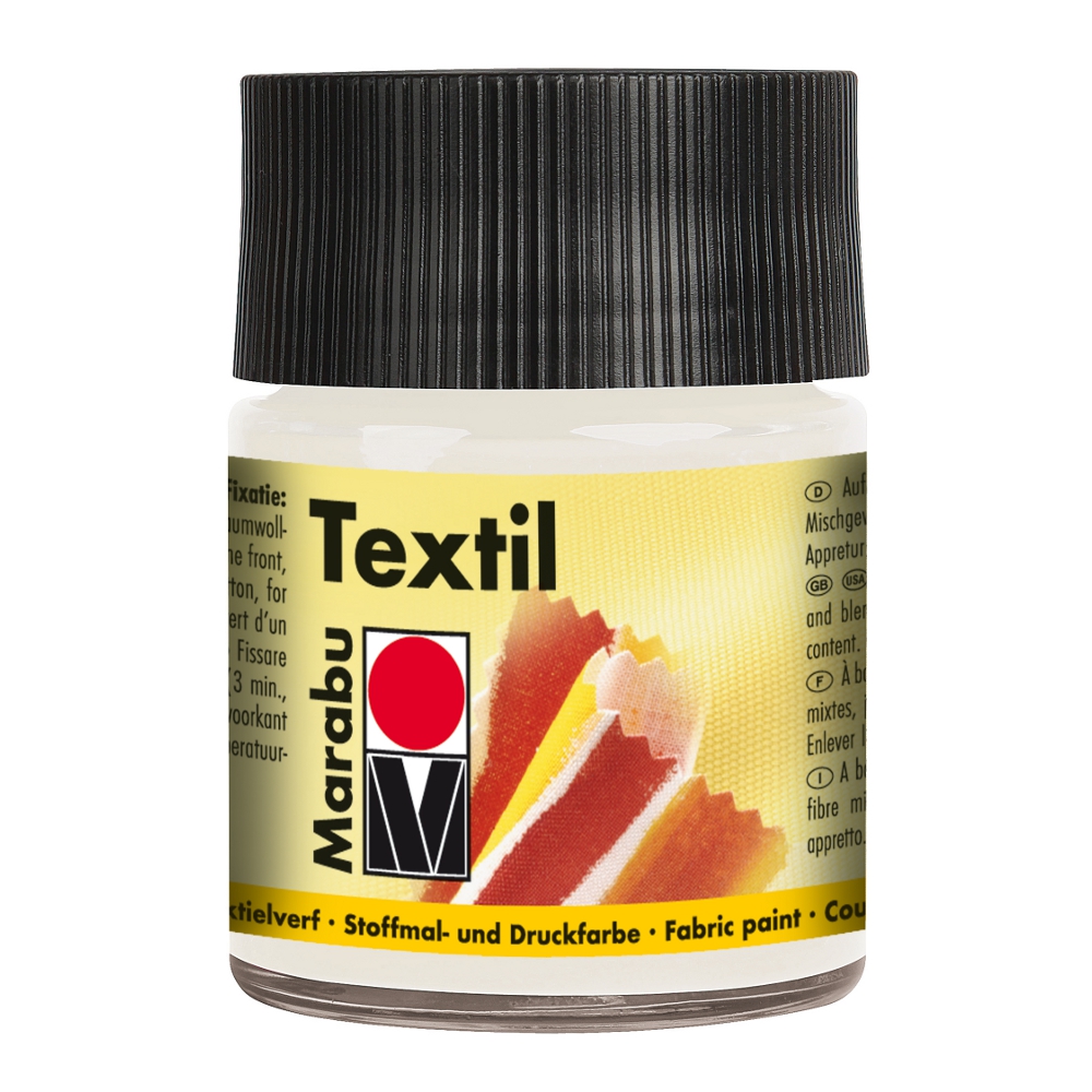 Colore Per Tessuti Marabu Textil - Bianco 15ml | Vernice Per Stampa E Pittura Su Stoffa - Foto 12