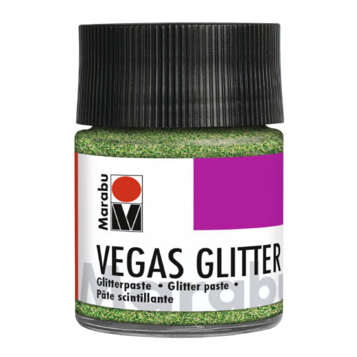 Marabu Effektpaste VEGAS Glitter, Glitter-Kiwi, 50 ml