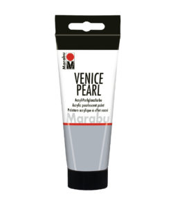 Marabu Acrylfarbe mit Perlglanzeffekt, Venice Pearl, Perlmutt-Grau