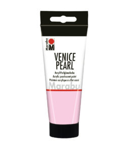 Marabu Acrylfarbe mit Perlglanzeffekt, Venice Pearl, Perlmutt-Rosa