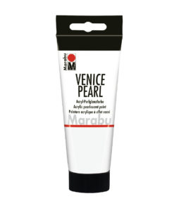 Marabu Acrylfarbe mit Perlglanzeffekt, Venice Pearl, Perlmutt-Weiss, 100 ml