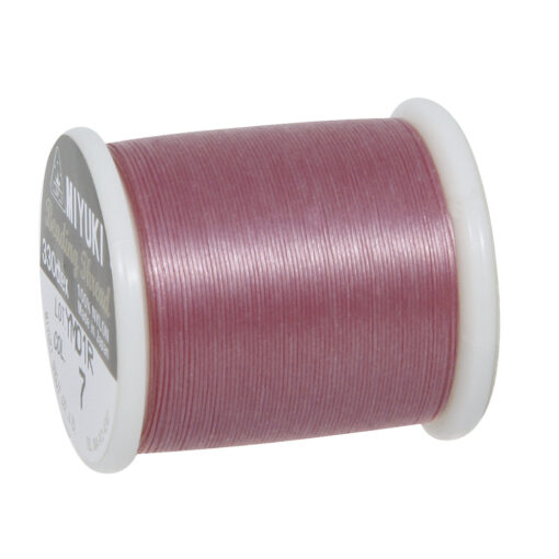 Rayher Aufreihgarn für Delica-Rocailles, rosa-chiffon, 0,27mm Ø