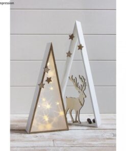 Weihnachtliche Dekoidee mit Holz Rahmen Dreieck