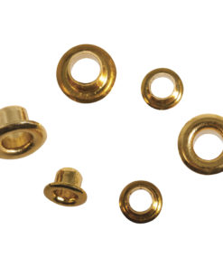 Rayher Easy Eyelets rund, gold, 4+8mm, 75 Stück