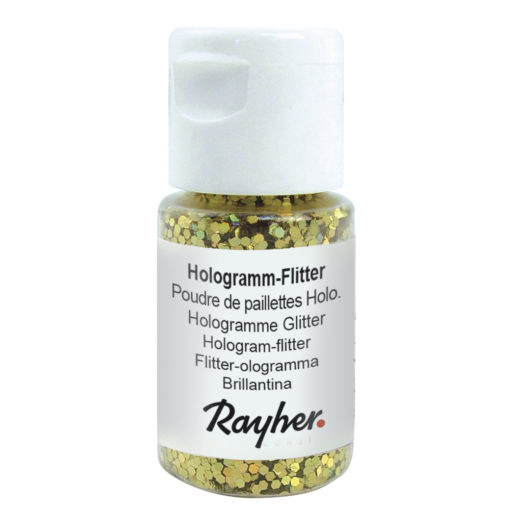 rayher hologramm flitter brillant-gold