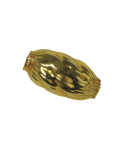 Böhmische Glas-Oliven in gold struktur