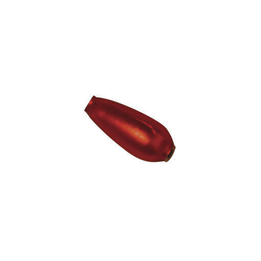 Böhmische Glas-Tropfen, 16x6 mm, länglich, rot matt