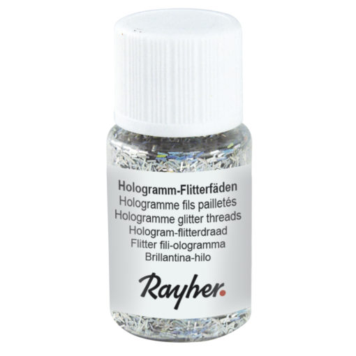 rayher flitterfäden hologramm brillant-silber