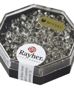 Miyuki Drop Perlen transparent mit Silbereinzug, bergkristall