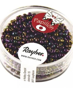 Papillon-Rocailles amethyst, 2x4 mm