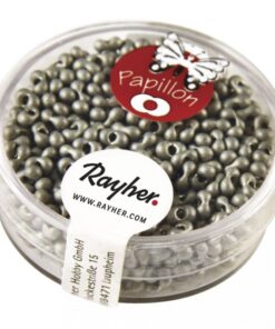 Papillon-Rocailles silber, 2x4 mm