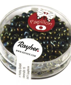 Papillon-Rocailles smaragd, 3,2x6,5mm