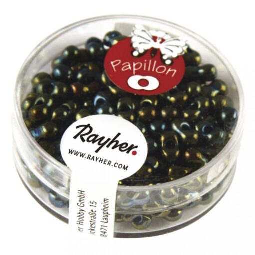 Papillon-Rocailles smaragd, 3,2x6,5mm