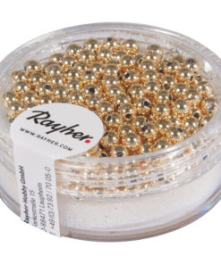 Goldperlen aus Plastik, 3mm in gold