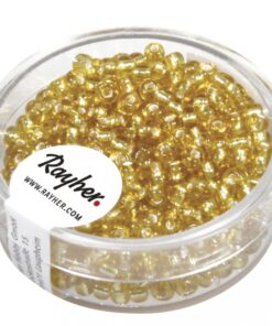 Rocailles mit Silbereinzug 2,6mm Ø, gold
