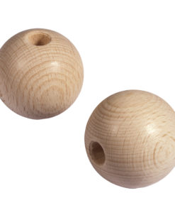 Rohholz-Kugeln, durchgebohrt, 50mm ø