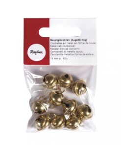 Rollenglöckchen gold 11mm in Verpackung