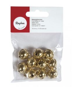 Rollenglöckchen gold 15mm in Verpackung