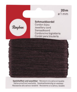 Rayher Schmuckkordel, dunkelbraun, 1mm Ø