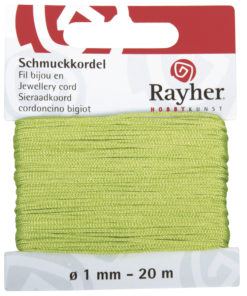 Rayher Schmuckkordel, hellgrün, 1mm Ø