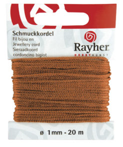 Rayher Schmuckkordel, kastanie, 1mm Ø