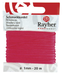 Rayher Schmuckkordel, pink, 1mm Ø