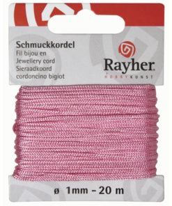 Rayher Schmuckkordel, rosé, 1mm Ø